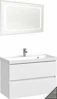 Водолей Мебель для ванной Best 80 подвесная лиственница структурная контрастно-серая